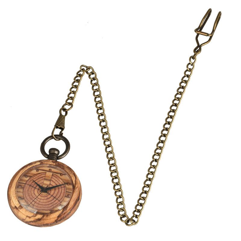 Montre À Gousset Homme Bois Brut